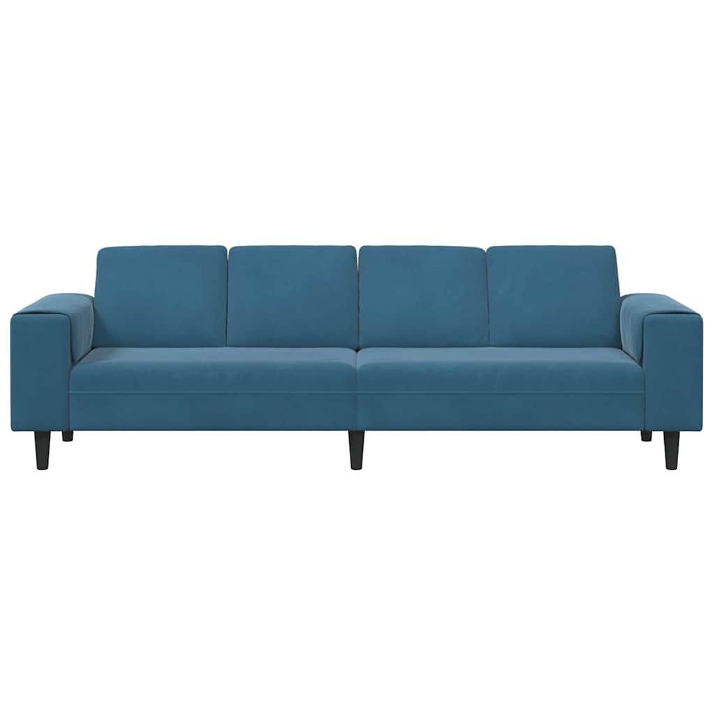 Sofa Sæt Blå Fløjl - Billede 4