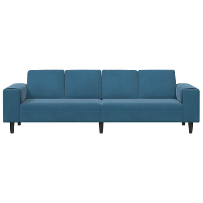 Sofa Sæt Blå Fløjl - Billede 4