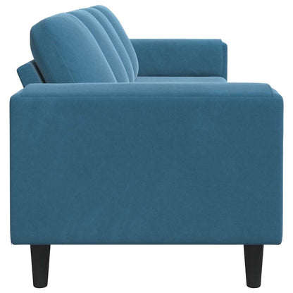 Sofa Sæt Blå Fløjl - Billede 5