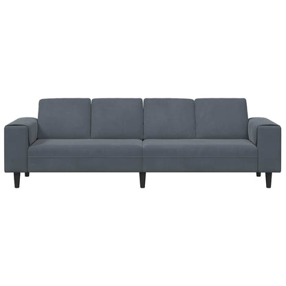 Sofa Sæt Mørkegrå Fløjl - Billede 4