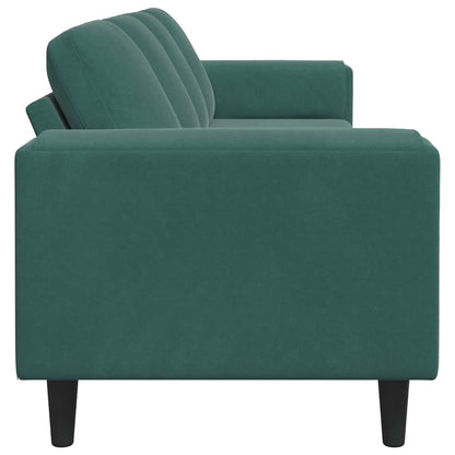 Sofa Sæt Mørkegrøn Fløjl - Billede 5