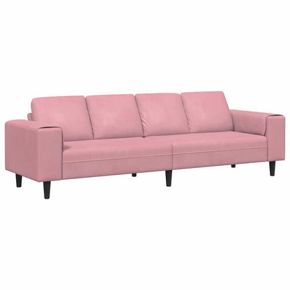 Sofa Sæt Lyserød Fløjl - Billede 2