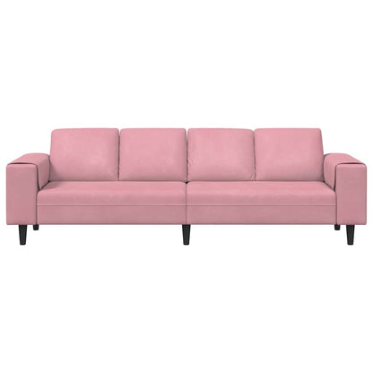 Sofa Sæt Lyserød Fløjl - Billede 4