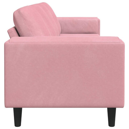 Sofa Sæt Lyserød Fløjl - Billede 5