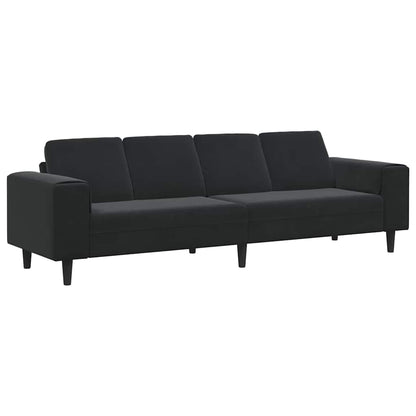 Sofa Sæt Sort Fløjl - Billede 2