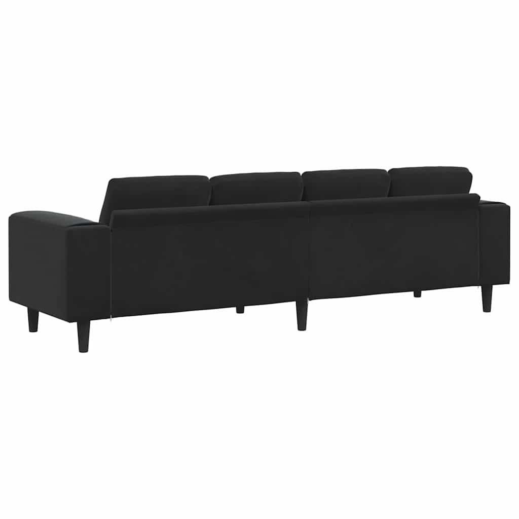 Sofa Sæt Sort Fløjl - Billede 6