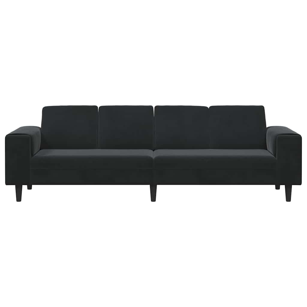 Sofa Sæt Sort Fløjl - Billede 4