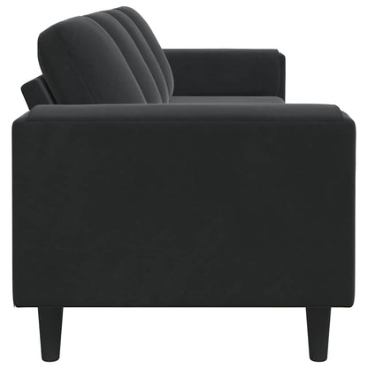 Sofa Sæt Sort Fløjl - Billede 5