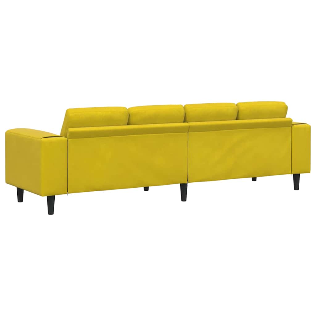Sofa Sæt Gul Fløjl - Billede 6