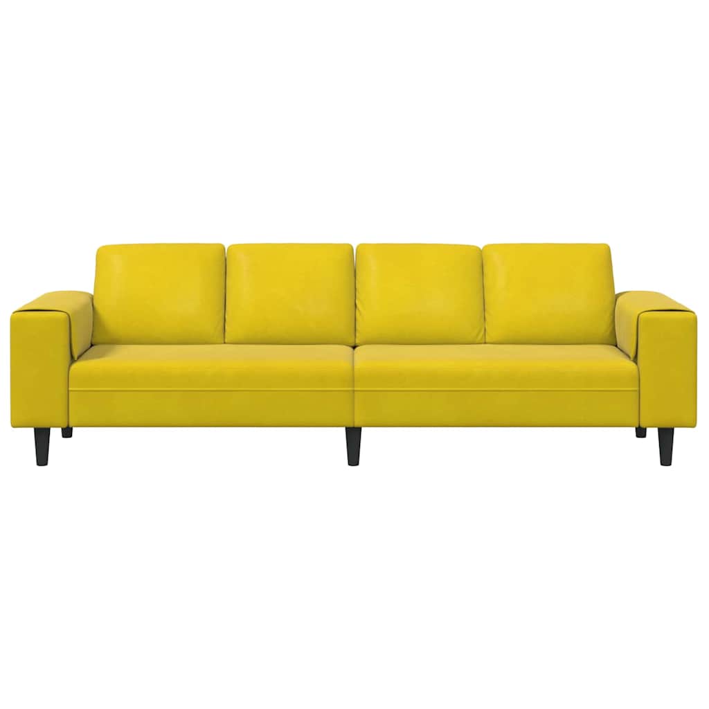 Sofa Sæt Gul Fløjl - Billede 4