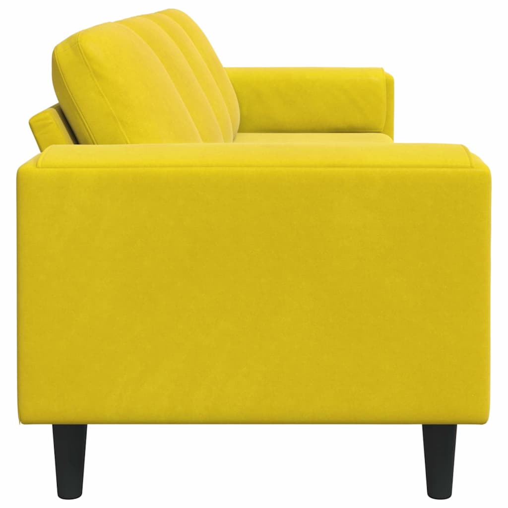 Sofa Sæt Gul Fløjl - Billede 5