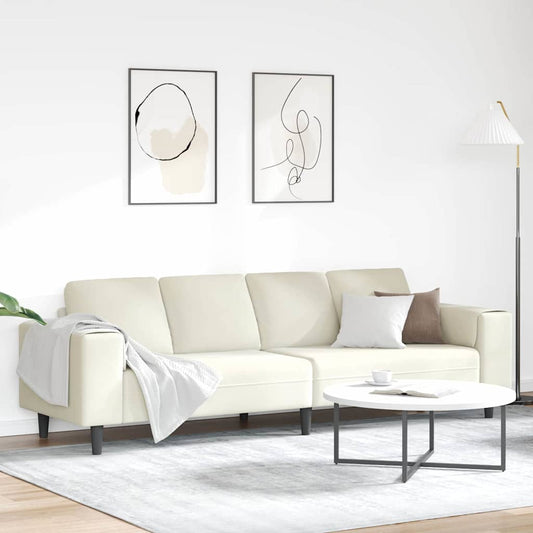 Sofa Sæt Creme Fløjl - Hovedbillede