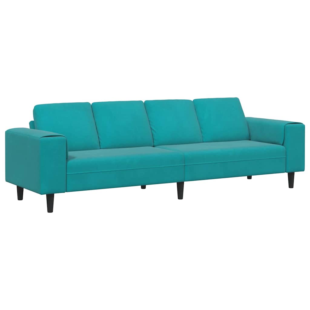 Sofa Sæt Turkis Fløjl - Billede 2
