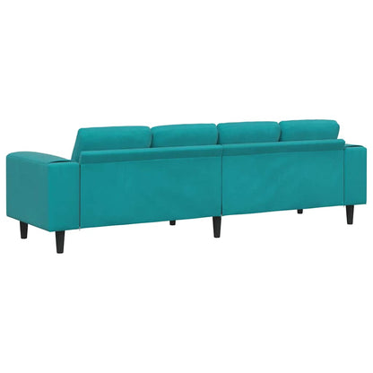 Sofa Sæt Turkis Fløjl - Billede 6