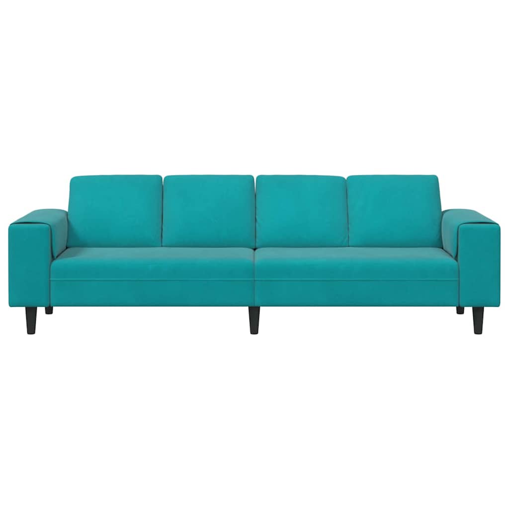 Sofa Sæt Turkis Fløjl - Billede 4