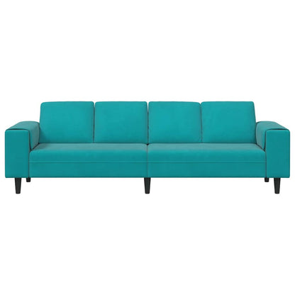 Sofa Sæt Turkis Fløjl - Billede 4