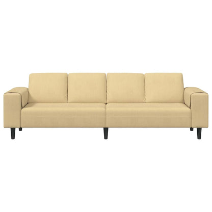 Stof Sofa Med Pude Grågrøn 208 Cm Corduroy Stof - Billede 4