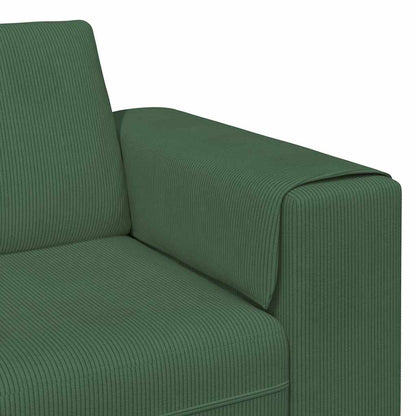 Stof Sofa Med Pude Mørkegrøn 208 Cm Corduroy Stof - Billede 7