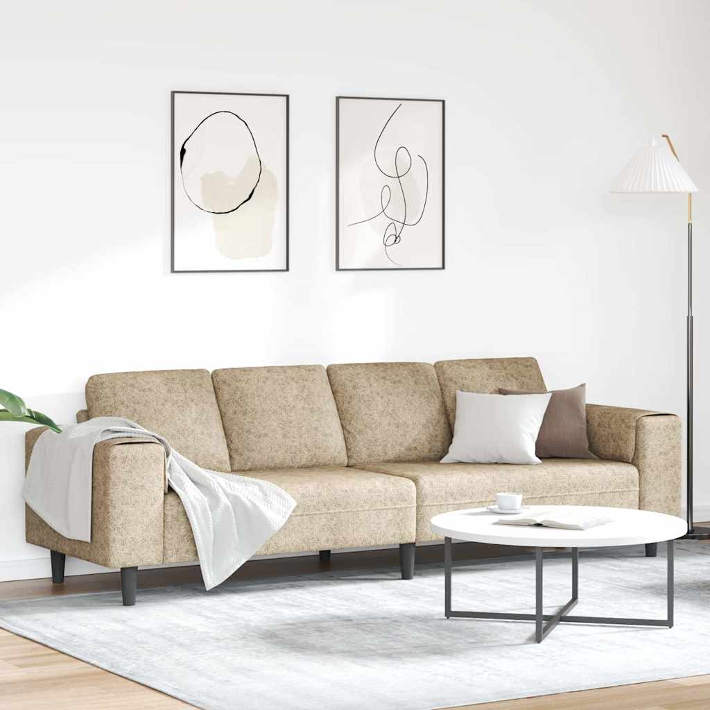 Sofa Sæt Lysegrå Faux Suede Læder - Hovedbillede