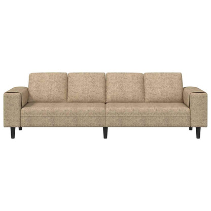 Sofa Sæt Lysegrå Faux Suede Læder - Billede 4
