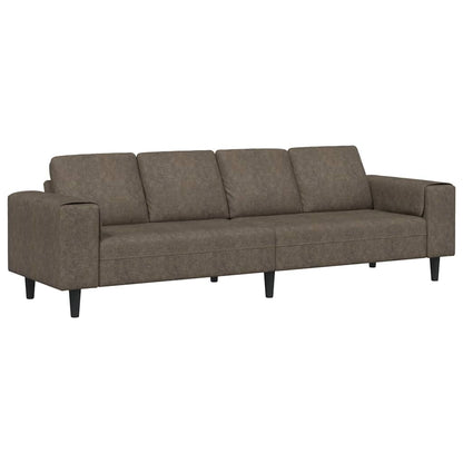 Sofa Sæt Mørkegrå Faux Suede Læder - Billede 2