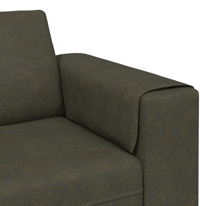 Sofa Sæt Army Grøn Faux Suede Læder - Billede 7