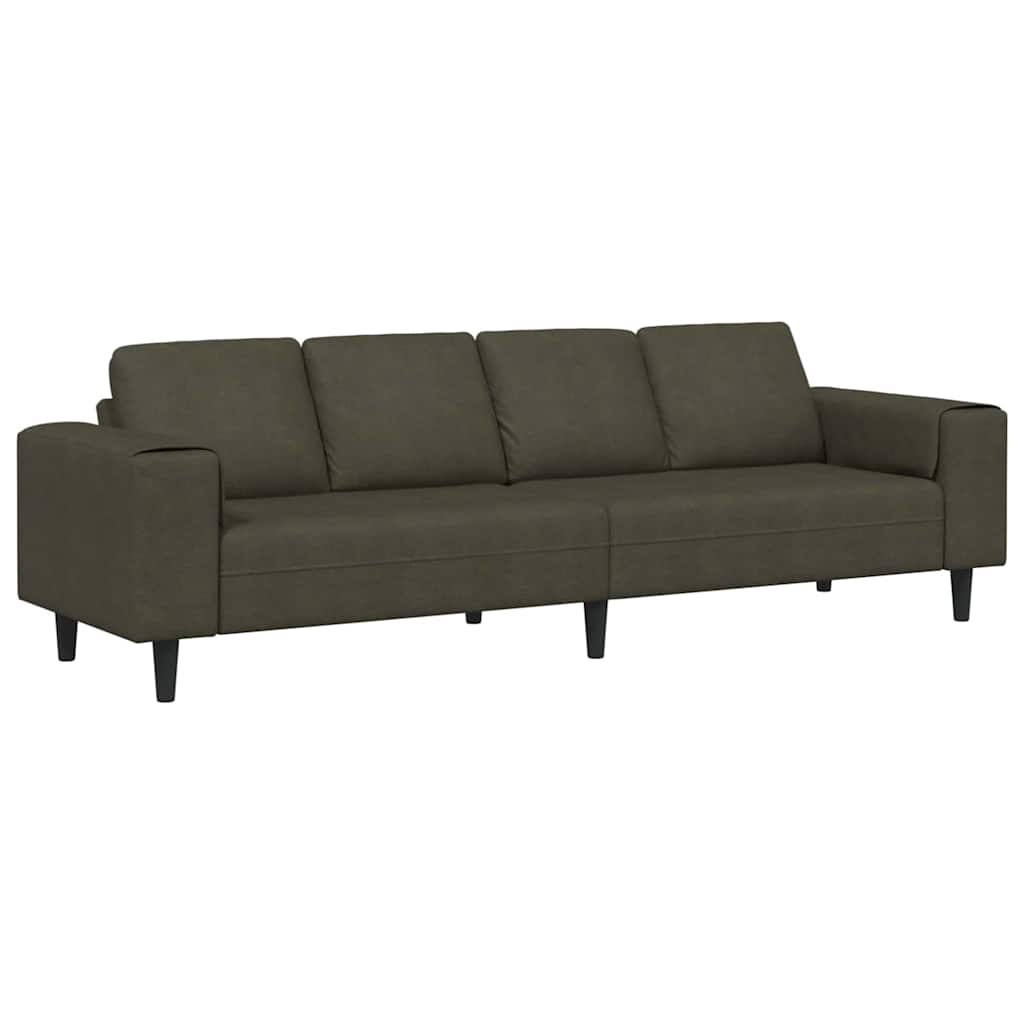 Sofa Sæt Army Grøn Faux Suede Læder - Billede 2