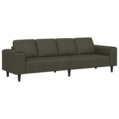 Sofa Sæt Army Grøn Faux Suede Læder - Billede 2
