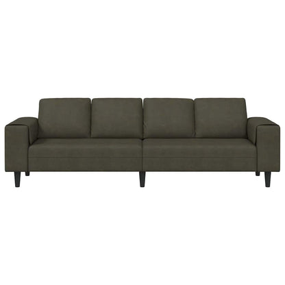 Sofa Sæt Army Grøn Faux Suede Læder - Billede 4