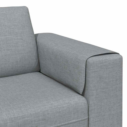 Sofa Sæt 3 Pcs Lysegrå Stof - Billede 7