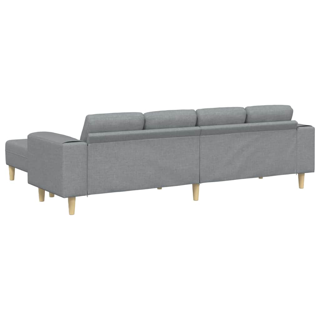 Sofa Sæt 3 Pcs Lysegrå Stof - Billede 6