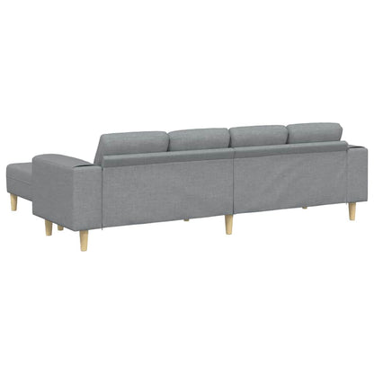 Sofa Sæt 3 Pcs Lysegrå Stof - Billede 6