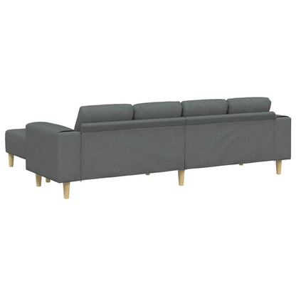 Sofa Sæt 3 Pcs Mørkegrå Stof - Billede 6