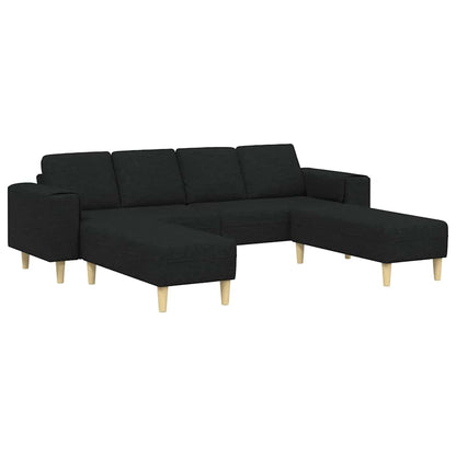 Sofa Sæt 3 Pcs Sort Stof - Billede 2
