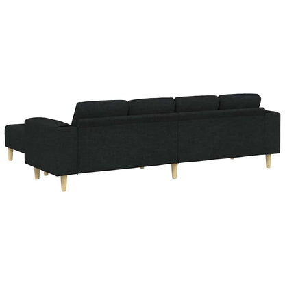 Sofa Sæt 3 Pcs Sort Stof - Billede 6