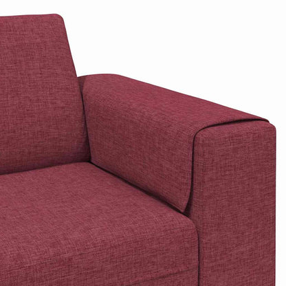 Sofa Sæt 3 Pcs Vinrød Stof - Billede 7