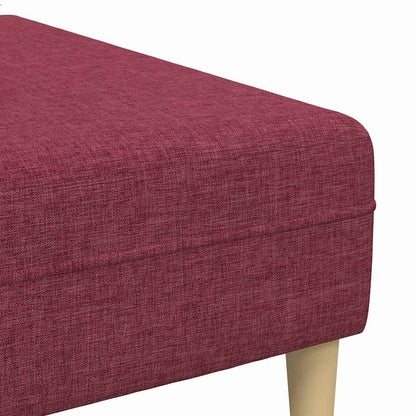 Sofa Sæt 3 Pcs Vinrød Stof - Billede 8