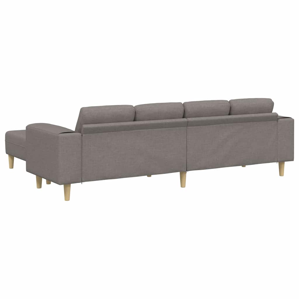 Sofa Sæt 3 Pcs Gråbrun Stof - Billede 6