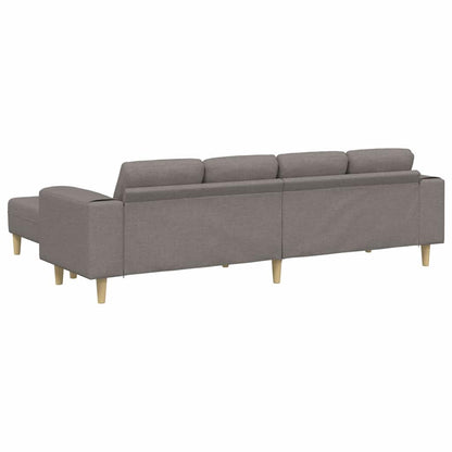 Sofa Sæt 3 Pcs Gråbrun Stof - Billede 6