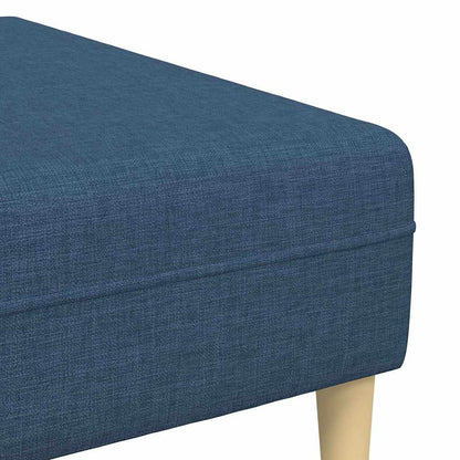 Sofa Sæt 3 Pcs Blå Stof - Billede 8