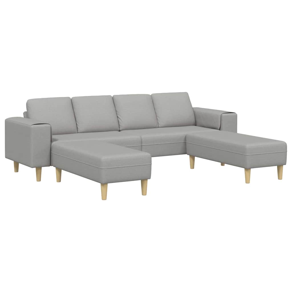 Sofa Sæt 3 Pcs Sky Grey Stof - Billede 2