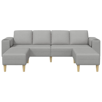 Sofa Sæt 3 Pcs Sky Grey Stof - Billede 4
