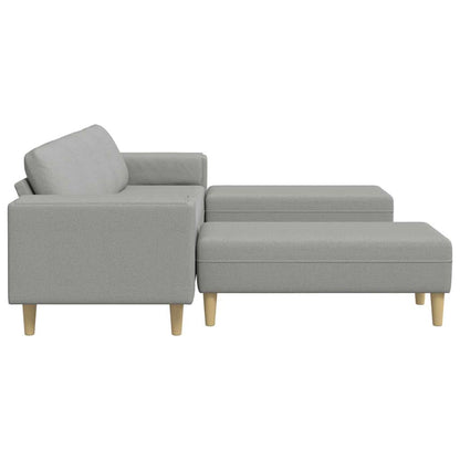 Sofa Sæt 3 Pcs Sky Grey Stof - Billede 5