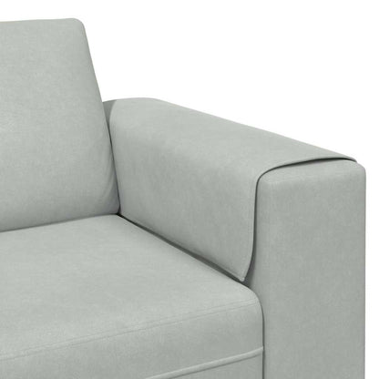 Sofa Sæt 3 Pcs Lysegrå Fløjl - Billede 7