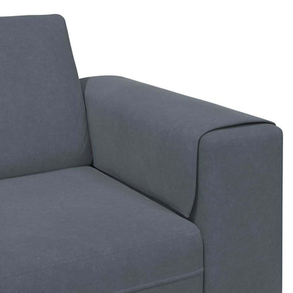 Sofa Sæt 3 Pcs Mørkegrå Fløjl - Billede 7