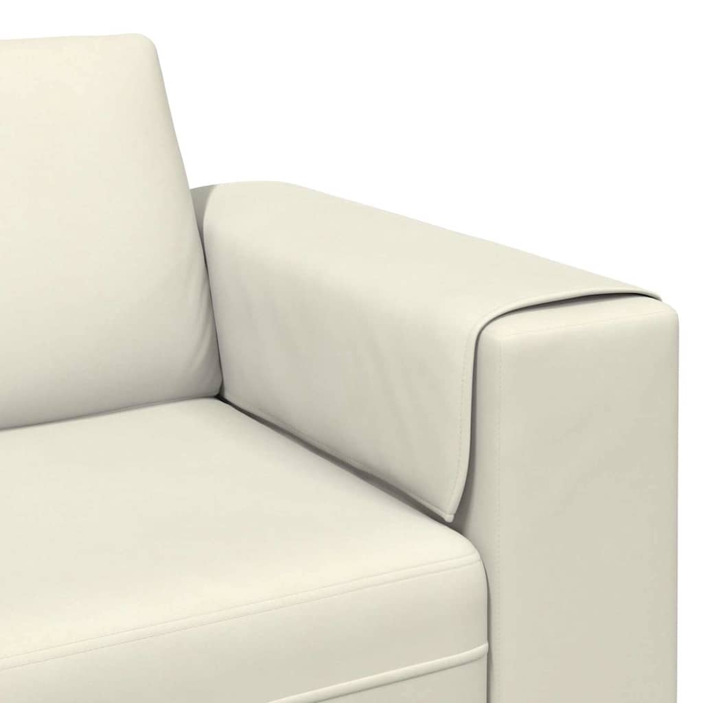 Sofa Sæt 3 Pcs Creme Fløjl - Billede 7