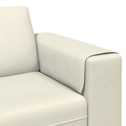 Sofa Sæt 3 Pcs Creme Fløjl - Billede 7