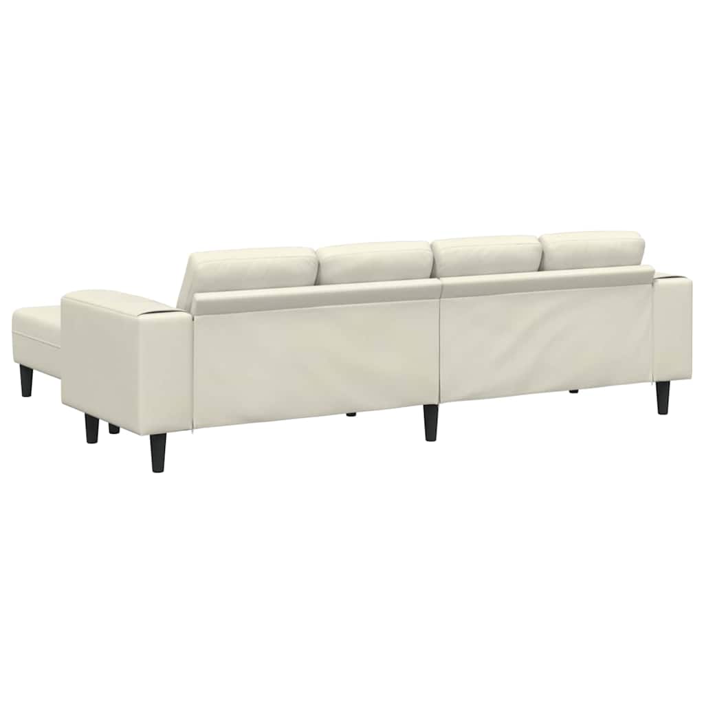 Sofa Sæt 3 Pcs Creme Fløjl - Billede 6