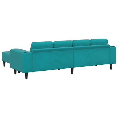 Sofa Sæt 3 Pcs Turkis Fløjl - Billede 6
