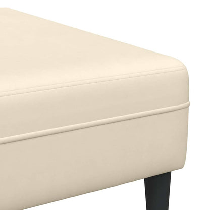 Stof Sofa Med Pude Creme 208 Cm Corduroy Stof - Billede 8